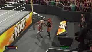 Becky Lynch attacks the opponent of Tiffany Stratton - NXT Main Event