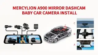 Mercylion A900 Mirror Dashcams Baby Car Camera with 3 Channel View Front Back Seat and Rear Install