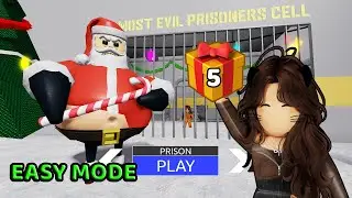 BARRY'S PRISON RUN! In ROBLOX (Christmas Edition!) 5 HIDDEN PRESENTS! EASY MODE! - Walkthrough