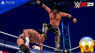 WWE 2K23 - CM Punk vs. Seth Rollins - No Holds Barred Match at Royal Rumble | PS5™ [4K60]