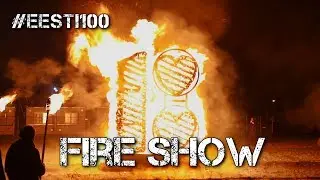 Winter FIRE SHOW in Tallinn City Center