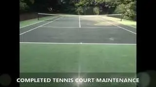 Light and Dark Green Tennis Surface Maintenance Berkshire