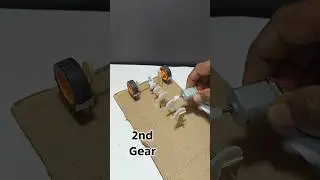 DC Motor Gear System | 1st to 5th Gear Mini Car #shorts #dcmotor