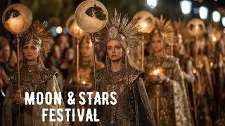 Небесный Фестиваль Луны и Звёзд ✨ Великое Шествие Света и Золотых Корон | AI Short Film