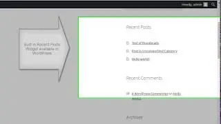 WordPress Recent Posts Widget filter without plugin (Show posts from Particular Category)
