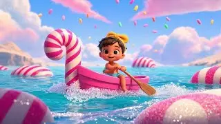 Row Row Through the Candy Sea | Sweet Adventure Rhyme | Nursery Rhymes & Songs