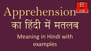 Apprehension meaning in Hindi