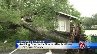 Avoiding contractor scams after Matthew