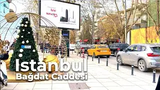 Peaceful Christmas Walk on Bağdat Avenue, Istanbul 🎄 | 4K Walking Tour | No Talking