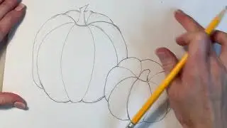 Drawing and Shading 3-D Pumpkins
