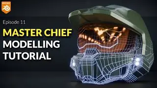Blender Master Chief Helmet Modelling Tutorial | Episode 11 | Finishing the Model Blockout