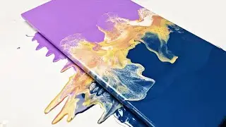(40) PURPLE! Acrylic Pour Painting / Purple Dutch Pour / Abstract Art