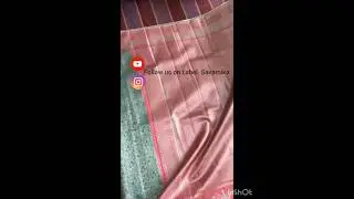#semi kanchi pattu  pastel combination beautiful saree.#label. savarnika