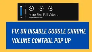 [Bangla] How to Fix Google Chrome Volume Control Popup |