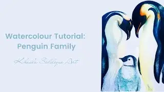 Penguin Family Watercolour Painting Tutorial