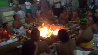Homa (Fire Ritual) at Adi Kumbeswarar Temple, Kumbakonam