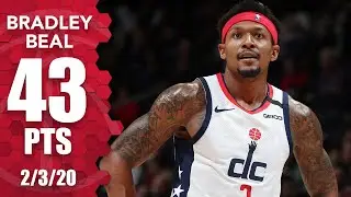 Bradley Beal scores 43, passes John Wall on Wizards&rsquo; all-time scoring list | 2019-20 NBA Highlights