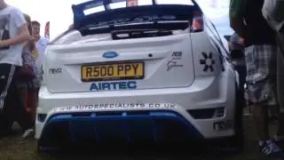 Focus RS MK2 - Extremely Loud Backfires & Flames! Ford Fair 2014!