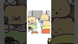 Happy Chuseok!🌕 #animation #funny #animukbang #mukbang #cute