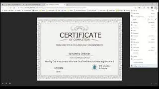 Video for Annual Training   DCF Security Awareness, ADA Hard of Hearing Modules 1, 2, 3