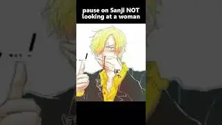 Nobody Can Pause Sanji trying NOT looking at a Woman  💀😭 #onepiece #shorts #meme