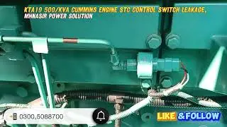KTA19 500/KVA Cummins engine STC control switch leakage,#mhnasir #industrial #electrical #generator