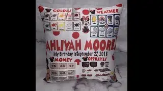 3D LEARNING PILLOW WITH 15X15 HEAT PRESS