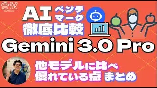 第182回 雲勉 【Gemini 3.0 Pro】AI ベンチマーク徹底比較！他モデルに比べ優れている点まとめ