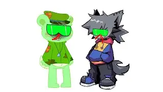 Green glasses meme | Kapi and Flippy FNF Rule 34
