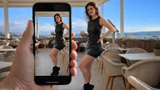 Leather Dress Above the Sea | Cinematic Walk Simple Girl 