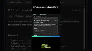Leetcode 977. Squares of a Sorted Array #shorts  #python #leetcodechallenge #coding #leetcode
