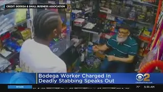 Bodega worker charged in stabbing speaks out