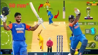 RC 24 FINAL WORLD CUP😱 MATCH IND VS AUS😱 50* RUN SANJU SAMSON #cricket #viralvideo