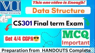 CS301 final term preparation Most REPEATED MCQ || cs301 final term past papers MCQ ✅