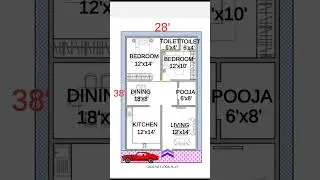 House Plan 28'x38' 2bhk 🏠 #bangaloreinterior  #construction  #housetour #mumbaiinteriors