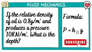 If the relative density of oil is 0.8g/m&sup3; and produces a pressure 10KN/m&sup2;.What is the depth?-PHY111