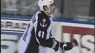 Jed Ortmeyer scores a goal in the second period vs. Iowa 12/21/08