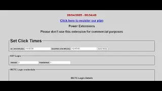 IRCTC Autofill Chrome extension