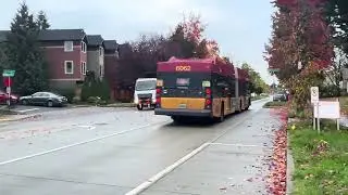Seattle Public Utilities Truck Northbound and Metro 6062 Southbound