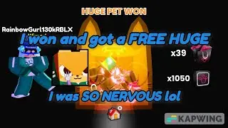 I won Pet Games for a FREE Huge Player Fox!