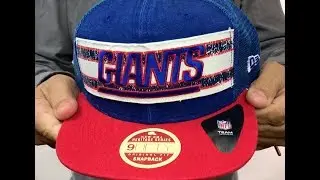 NY Giants 'HERITAGE-STRIPE SNAPBACK' Royal-Red Hat by New Era