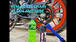 How To Clean AND Lube Ktm rc 125 Chain