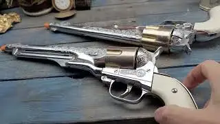 FANTASTIC Pair of Hubley Colt .45 Cap Guns - AMAZING Condition!