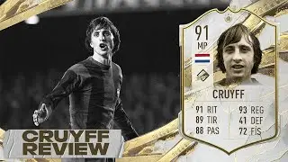 REVIEW EN 1 PALABRA: OBLIGATORIO!! 😍🔥 91 JOHAN CRUYFF FIFA 23 SBC ICONO MEDIO REVIEW