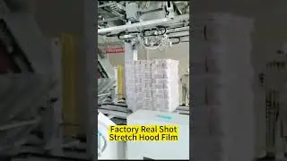 Factory Real Shot-stretch hood film palletless packaging #stretchhood #packaging #wrapping