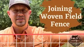 Joining two ends of woven field fence.