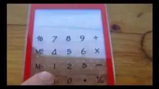 Transparent Touch Screen Solar Calculator BY G H CRVEN