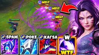 My All Time FAVORITE Kai'Sa build in League of Legends... BRAINLESS SPAM POKE BUILD!