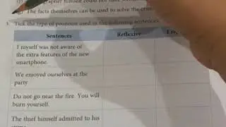 #English Grammar #Std 5 #Chapter 4 #Reflexive & Emphatic Pronouns #Exercise 2 & 3