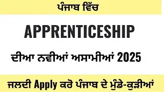 Punjab Apprenticeship Recruitment 2025 | Punjab Apprenticeship Vacancy 2025